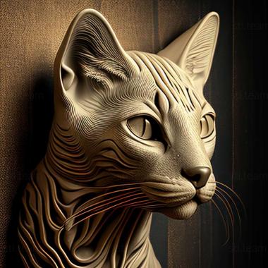 3D model Egyptian Mau cat (STL)